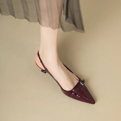 VALORIA | Women’s versatile patent leather pointed-toe heels office and evening wear