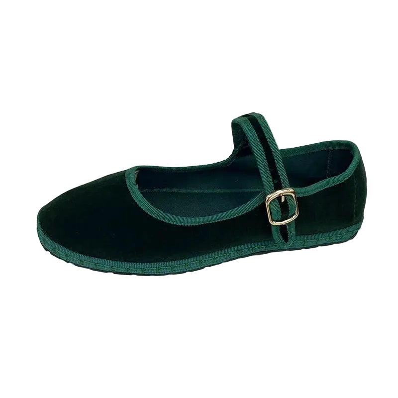 VALORIA | Women’s versatile velvet Mary Jane flats casual and dress wear