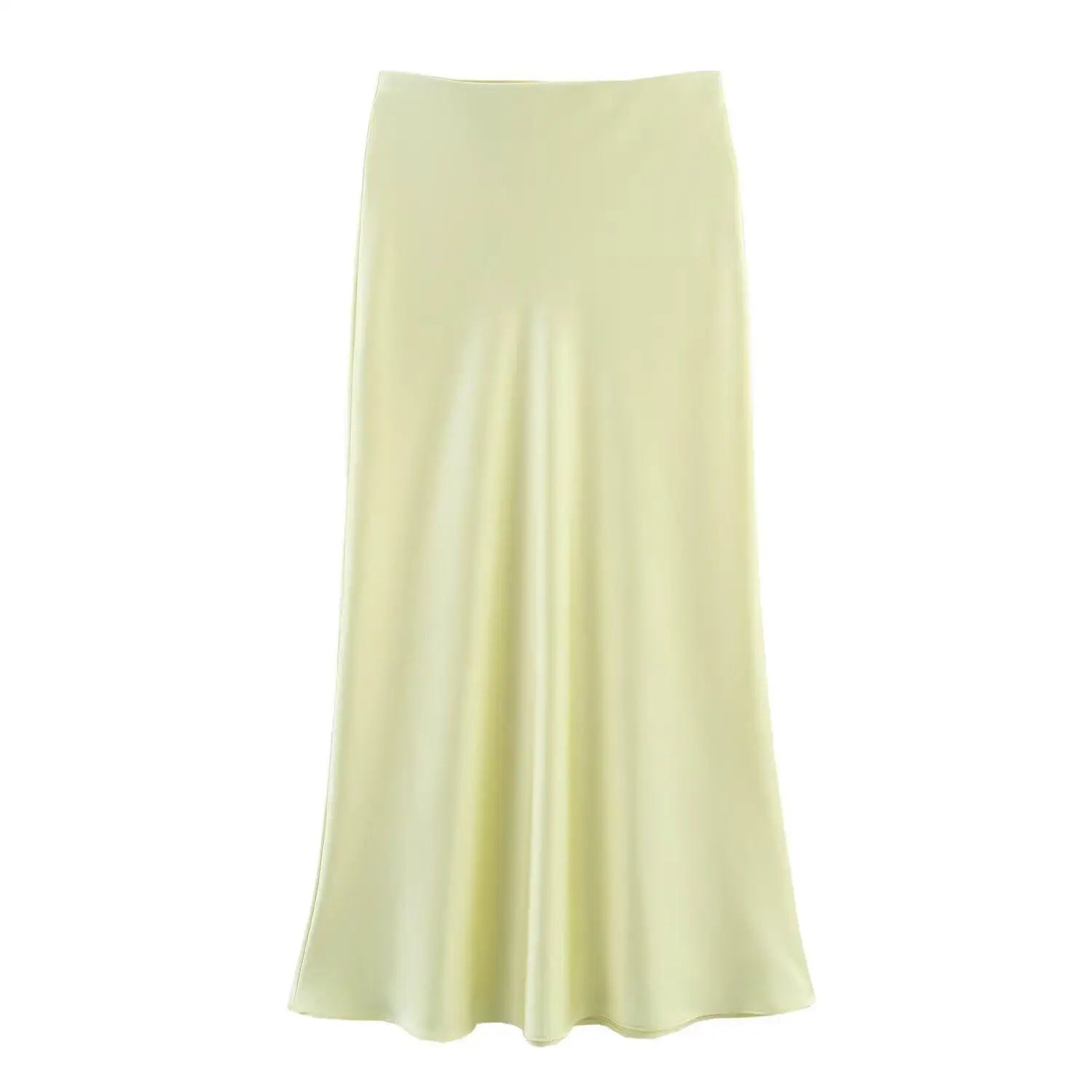 VALORIA |  satin midi skirt designed for modern elegance for women 