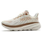 White and brown running shoe with 'NOVA' branding on a white background