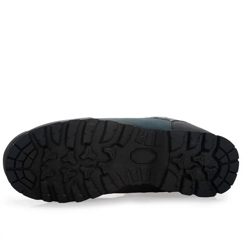 Black boot sole on a white background