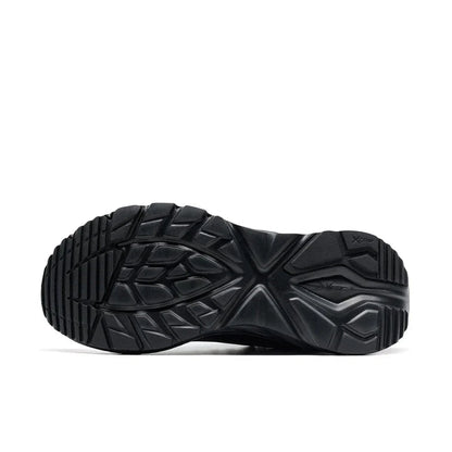 Black athletic shoe sole with XTEP branding on a white background